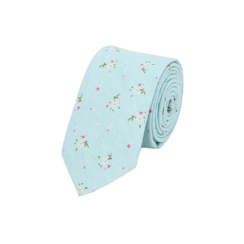 Cravate fine élégante à motif floral pour homme