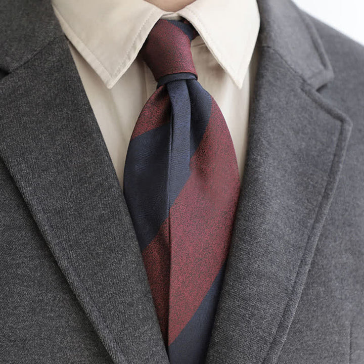 Cravate rayée à blocs de couleurs pour hommes