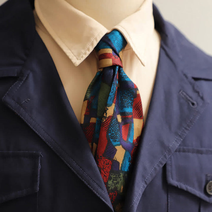 Cravate pour homme avec peinture abstraite classique