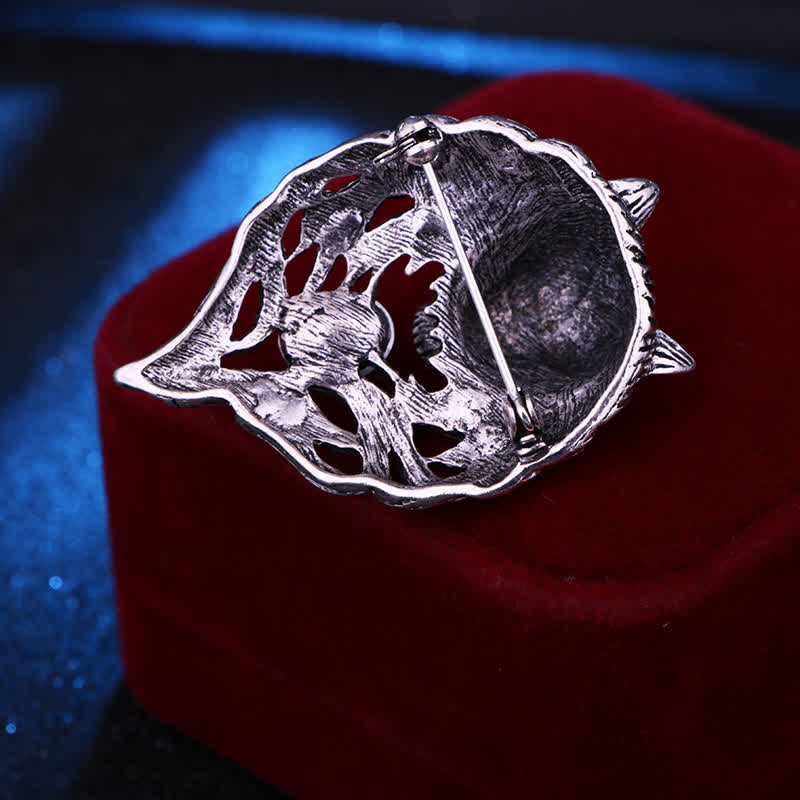 Broche tête de loup pour homme Legend