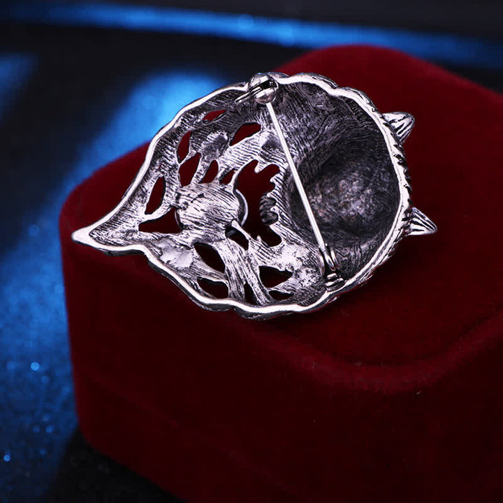 Broche tête de loup pour homme Legend