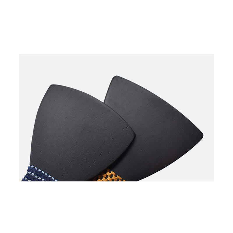 Lot de 2 boutons de manchette en bois noir pour homme