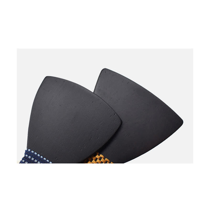 Lot de 2 boutons de manchette en bois noir pour homme