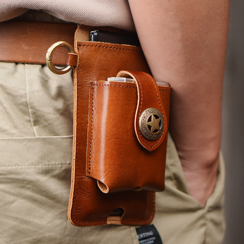 Sac ceinture en cuir à ventouse magnétique pour téléphone Star