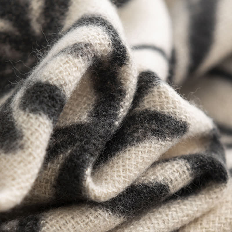 Écharpe botanique à fleurs douces crème pour femme