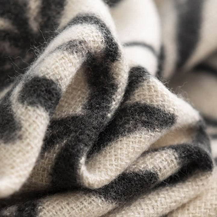 Écharpe botanique à fleurs douces crème pour femme