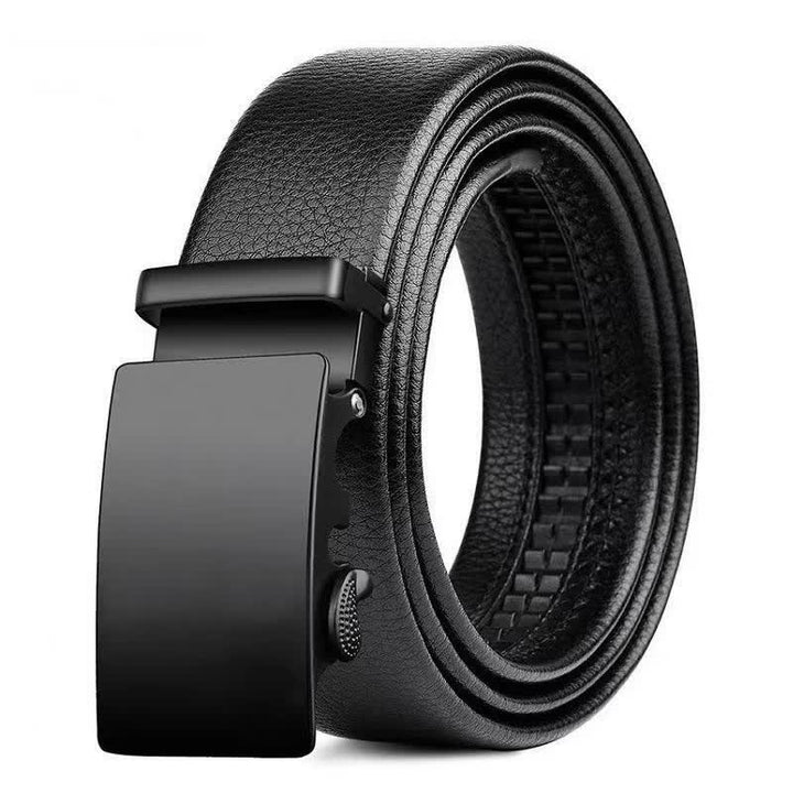 Ceinture en cuir de luxe à boucle automatique pour homme
