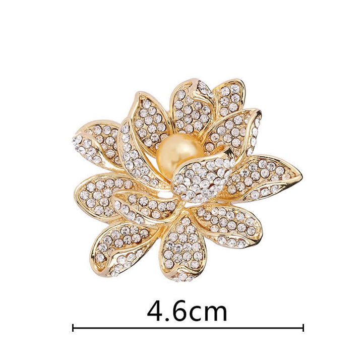 Broche en perles de lotus pour femme