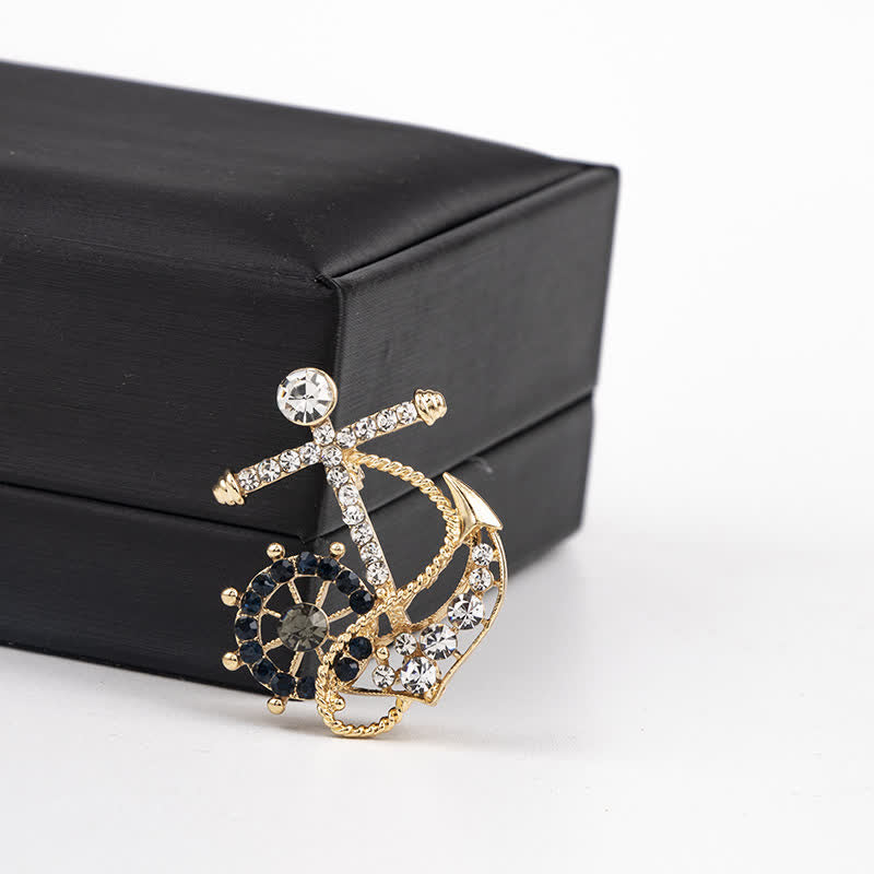 Broche ancre de marine pour homme - Or - image 5