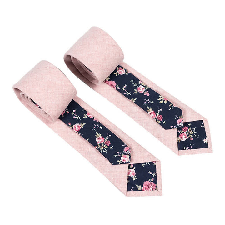 Cravate patchwork florale à carreaux pour homme