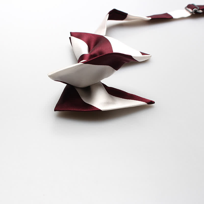 Nœud papillon surdimensionné à rayures pour homme