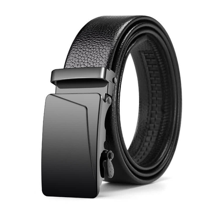 Ceinture en cuir de luxe à boucle automatique pour homme