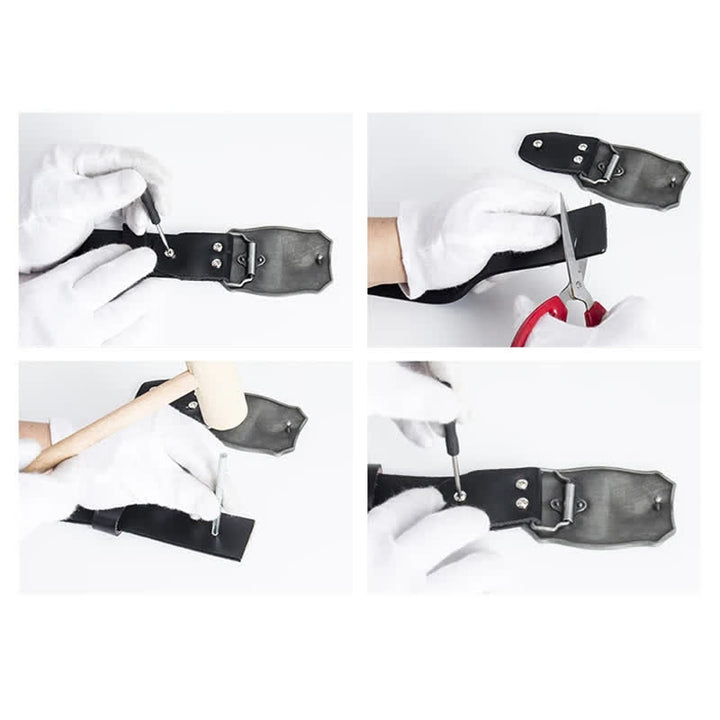 Ceinture en cuir de luxe pour homme avec drapeau américain et aigle