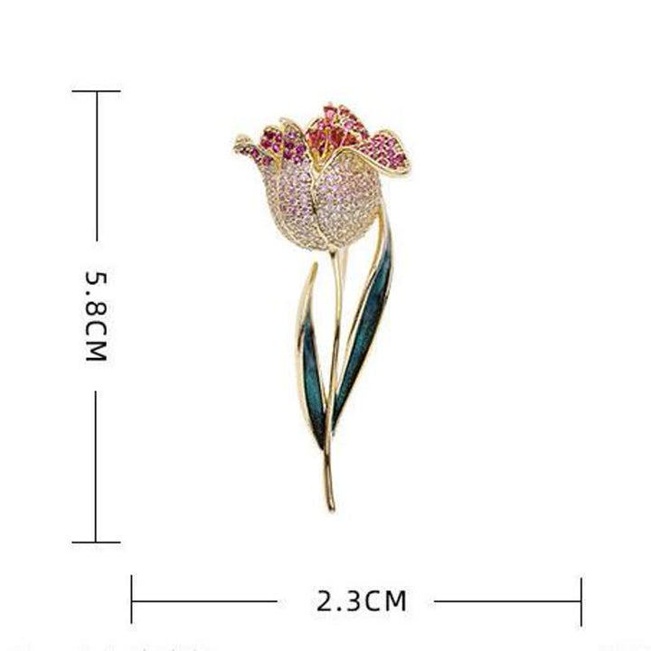 Broche Tulipe Deep Love pour femme