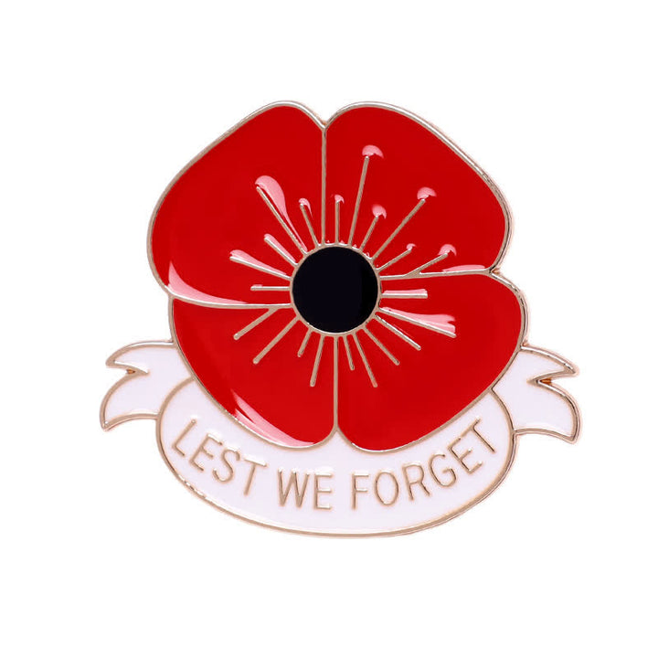 Lot de 3 broches coquelicot unisexes « Lest We Forget »