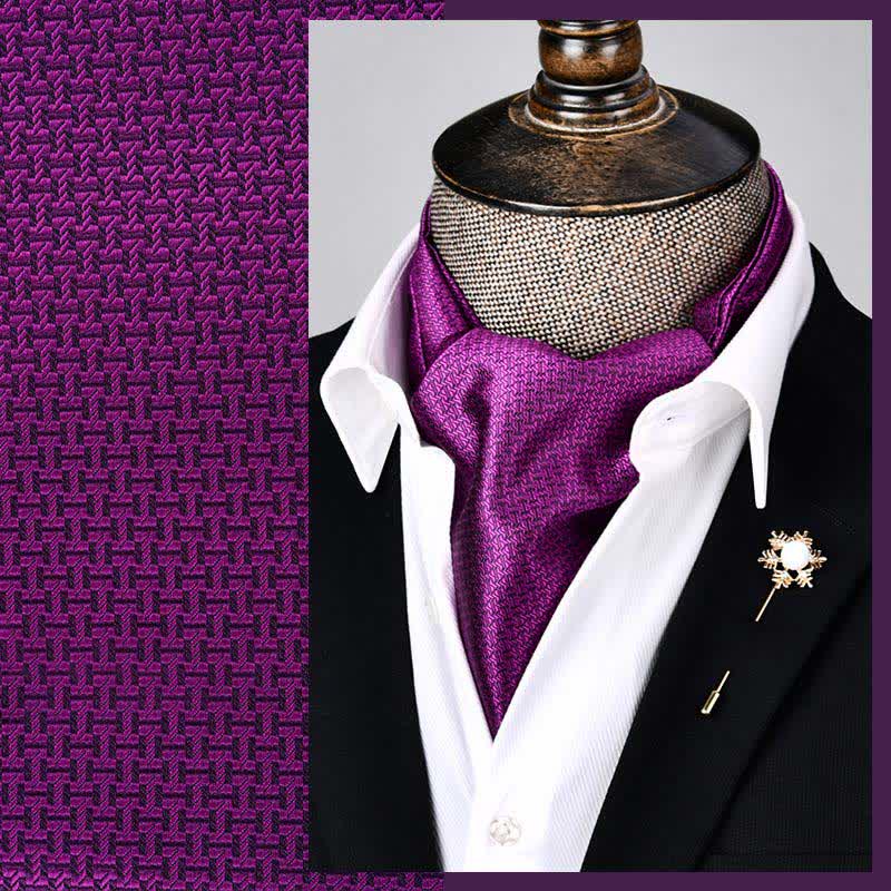 Cravate géométrique Ascot Modern Grandeur DarkMagenta