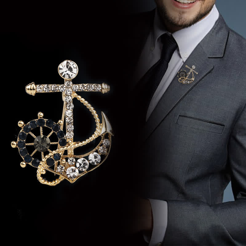 Broche ancre de marine pour homme - image 1