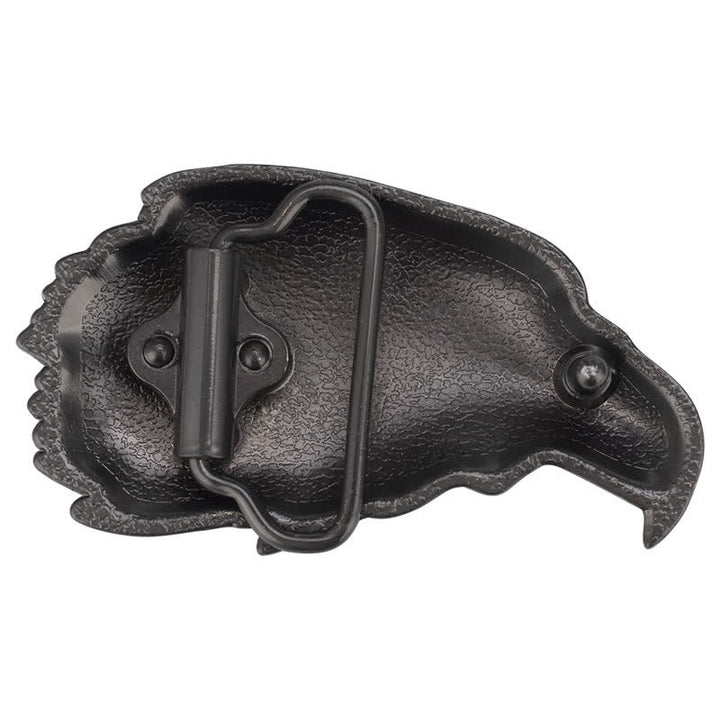 Ceinture en cuir à boucle tête d'aigle à tête blanche 3D DIY pour homme