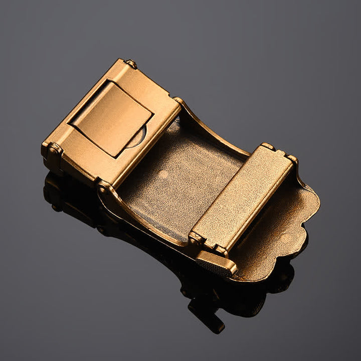 Ceinture en cuir à boucle automatique pour homme avec motif loups affamés