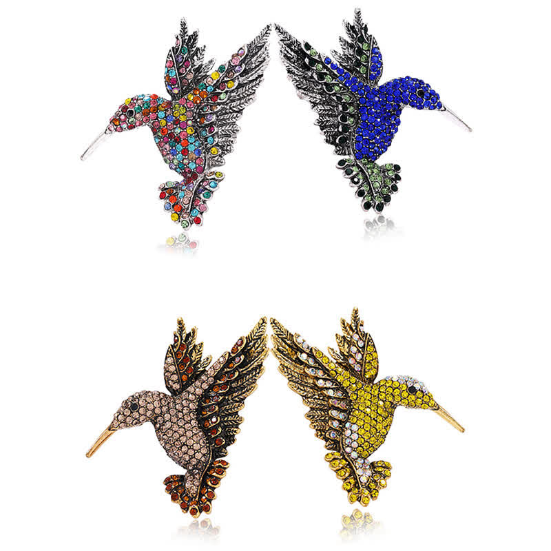 Broche Colibri Strass Femme