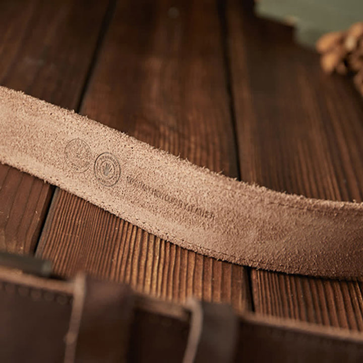 Ceinture en cuir de cow-boy texturée classique pour homme