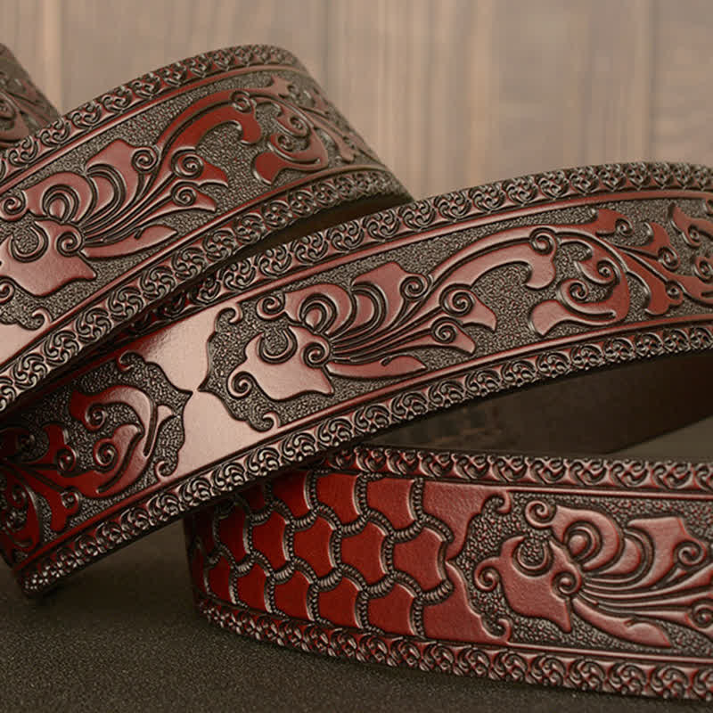 Ceinture en cuir à tête de lion pour homme Honor