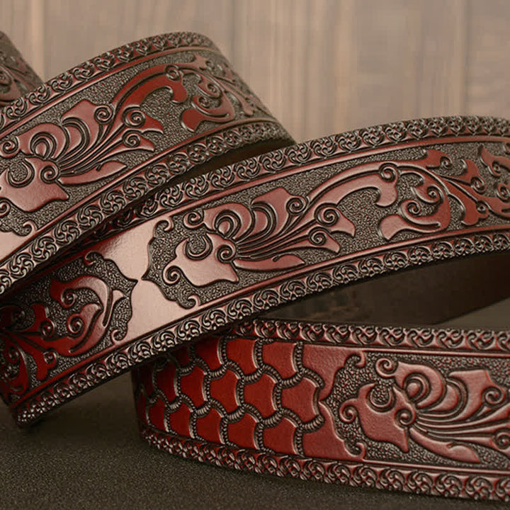 Ceinture en cuir à tête de lion pour homme Honor