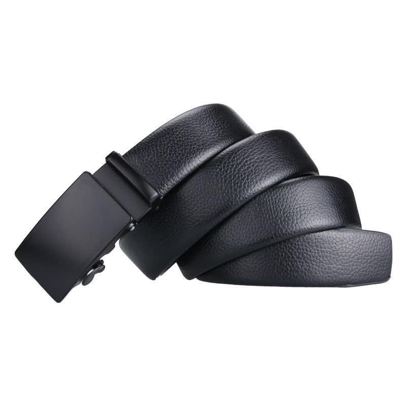 Ceinture en cuir de luxe à boucle automatique pour homme