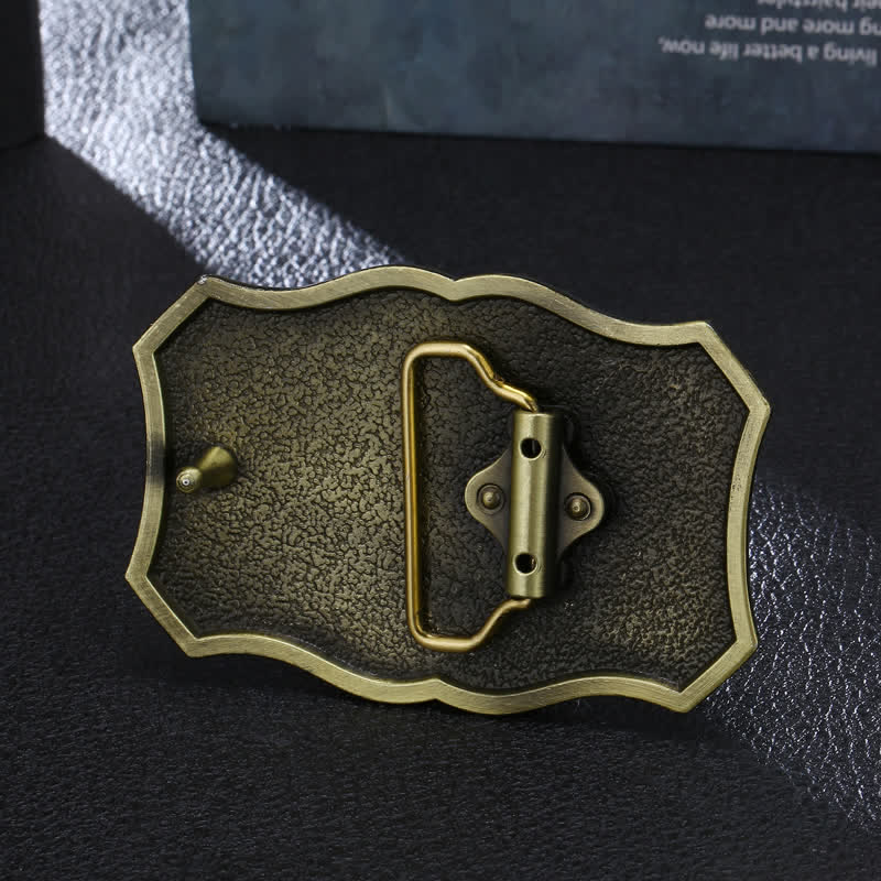 Ceinture en cuir à boucle en forme de flèche de taureau à longue corne pour homme