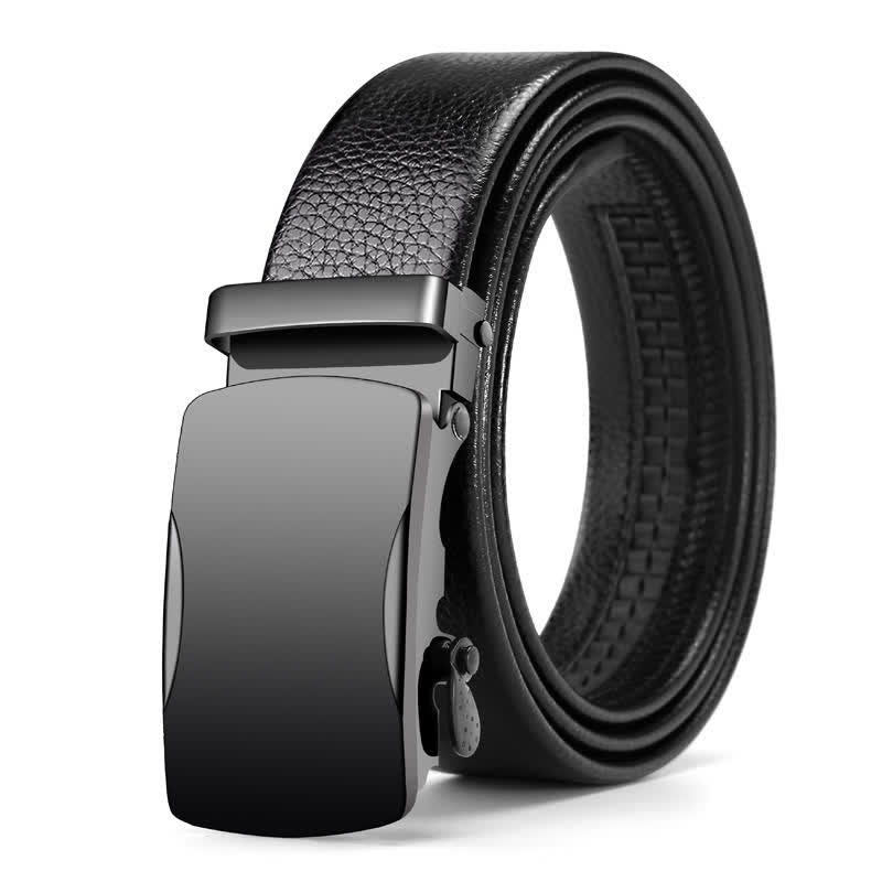 Ceinture en cuir de luxe à boucle automatique pour homme