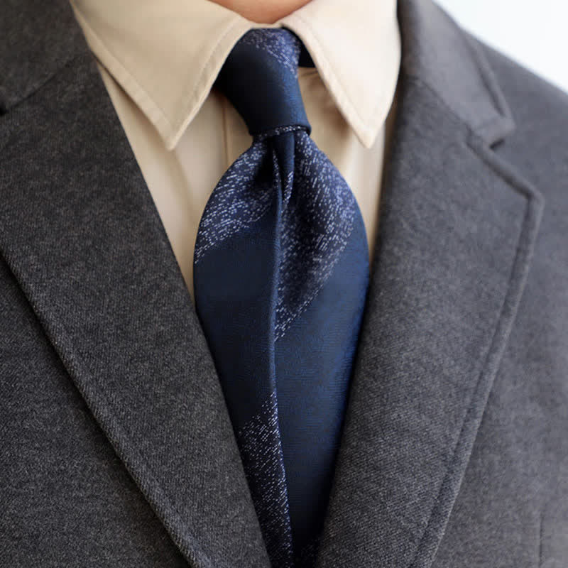 Cravate rayée à blocs de couleurs pour hommes