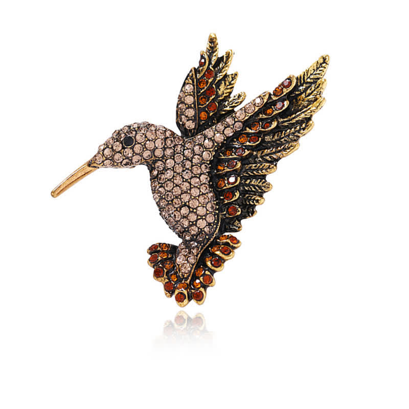 Broche Colibri Strass Femme