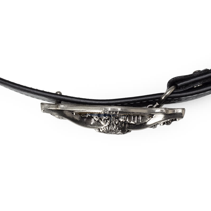 Ceinture en cuir gaufré pour homme avec motif taureau Longhorn