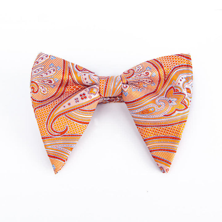 Nœud papillon surdimensionné à imprimé cachemire coloré pour homme