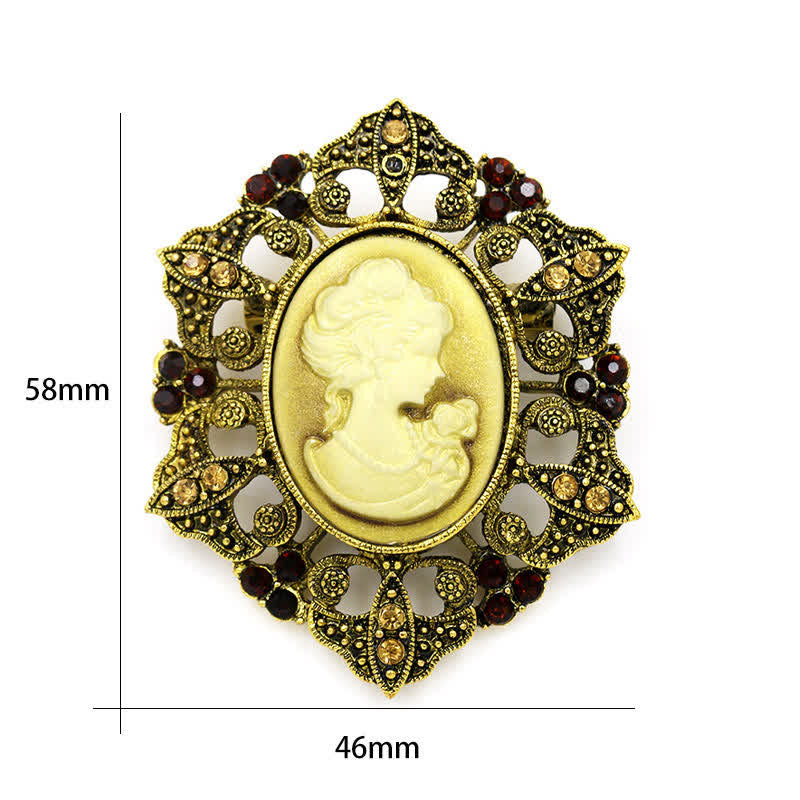 Broche victorienne classique à camée pour femme