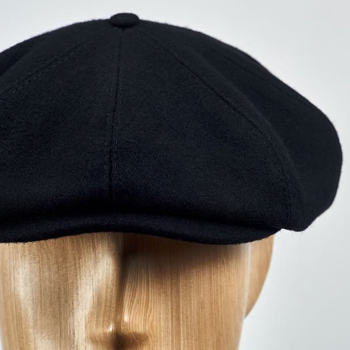 Casquette béret octogonale noire Peaky Blinders