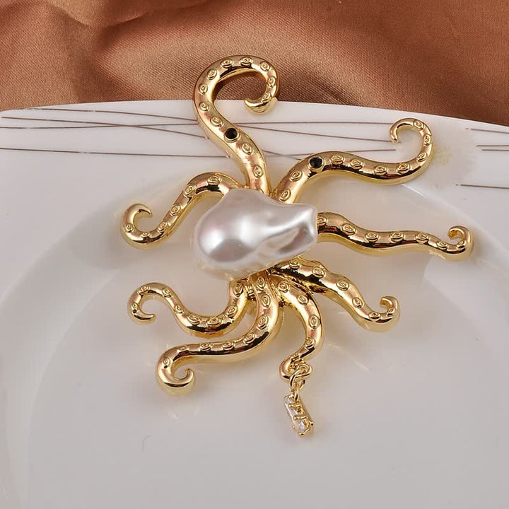 Broche unisexe en perles de grande taille avec poule tropicale