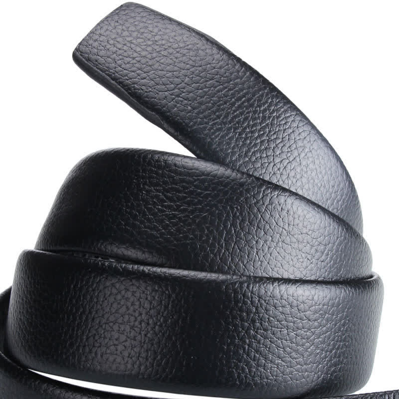 Ceinture en cuir de luxe à boucle automatique pour homme