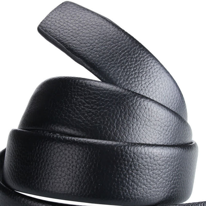 Ceinture en cuir de luxe à boucle automatique pour homme