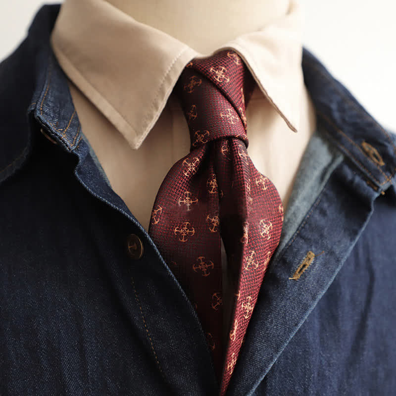 Cravate de navigation pour homme avec ancre de bateau et barre