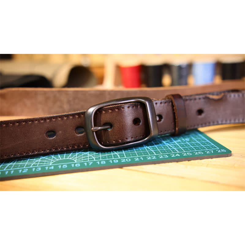 Ceinture en cuir vieilli style western pour homme