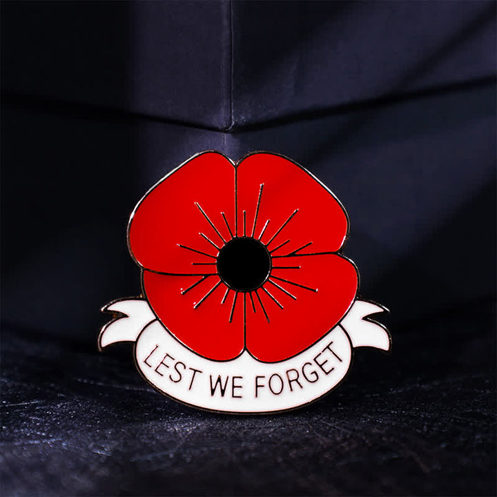 Lot de 3 broches coquelicot unisexes « Lest We Forget »