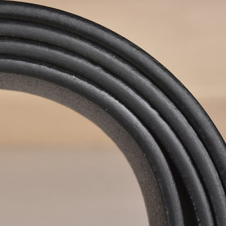 Ceinture en cuir gaufré à boucle aigle creuse pour homme