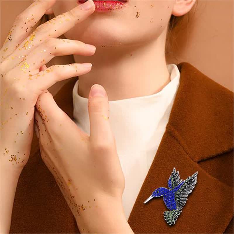 Broche Colibri Strass Femme