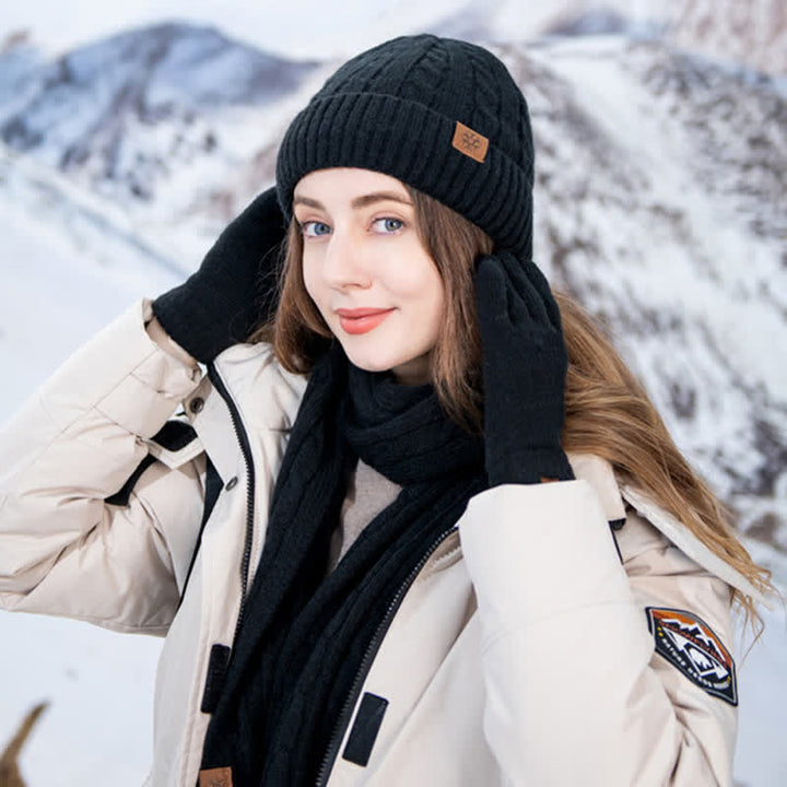 Ensemble de 3 gants chauds unisexes