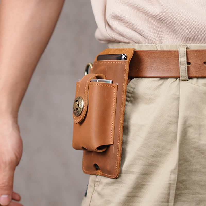 Sac ceinture en cuir à ventouse magnétique pour téléphone Star