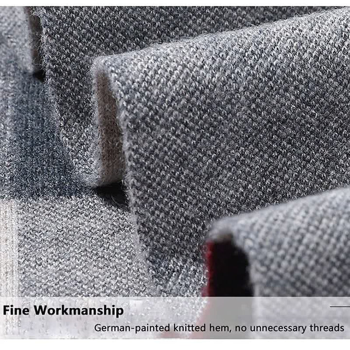 Écharpe en pure laine à carreaux pour homme, idéale pour les loisirs et les affaires