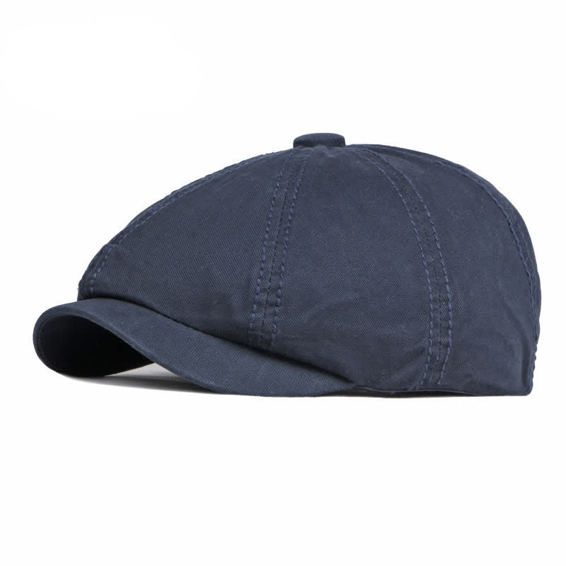 Casquette béret décontractée en coton de couleur unie