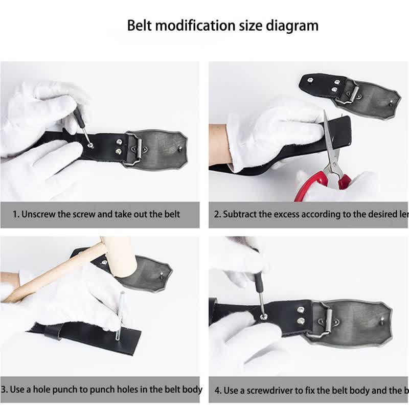 Ceinture en cuir gothique pour homme avec tête de mort et aigle