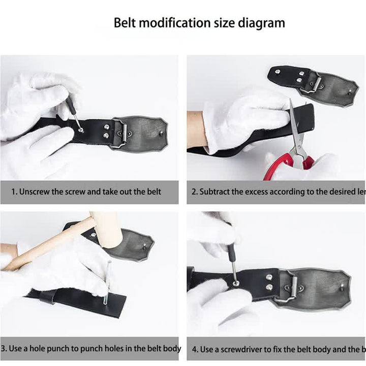 Ceinture en cuir gothique pour homme avec tête de mort et aigle